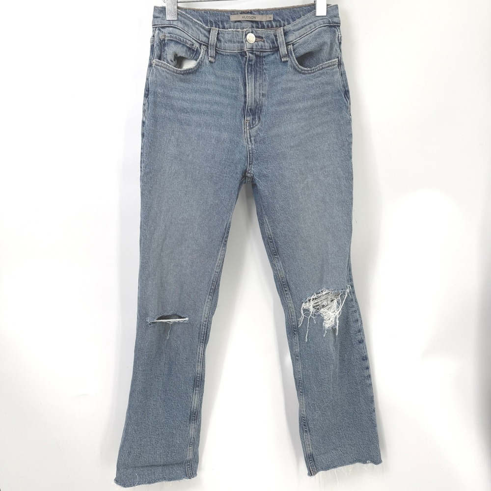 Hudson Remi Jean Women 26 Distressed High Rise Raw Hem Grunge Capsule Streetwear